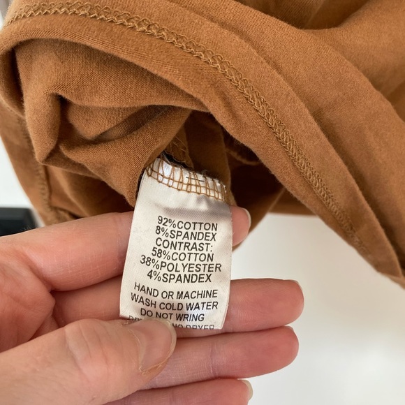 Shoulder pads mini dress in camel - Picture 7 of 7